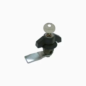CHAPA ZAMAK NEGRA TIPO MANOPLA CON LLAVE