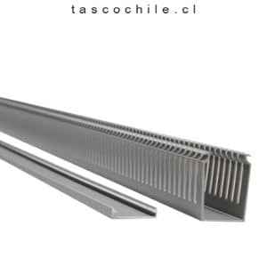 CANALETA 40 x 60 RANURADA GRIS