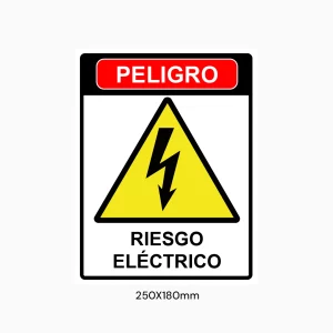 ADHESIVO RIESGO ELECTRICO 250mm x 180mm - 10 unidades