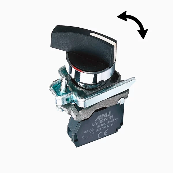 SELECTOR 2 POSICIONES CON RETORNO (R - L) METALICO NO ANU