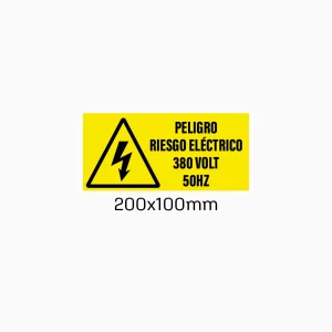 KIT 24 - PELIGRO RIESGO ELECTRICO 380VAC 200X100mm