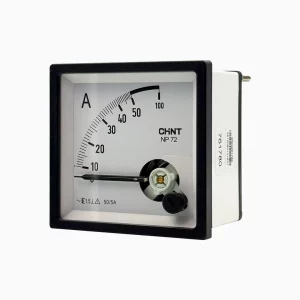 AMPERIMETRO AC 50A INDIRECTO, H.MOVIL C/ESC. 72X72 CLASE 1.5