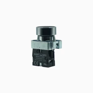 PULSADOR PLANO NEGRO, METALICO, CONTACTO MODULAR 1NA, IP40