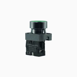 PULSADOR METALICO VERDE, 1NA, IP40