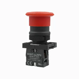 PULSADOR DE EMERGENCIA TIPO HONGO Ø40MM, C/RET,DESTRAB.POR GIRO,1NC